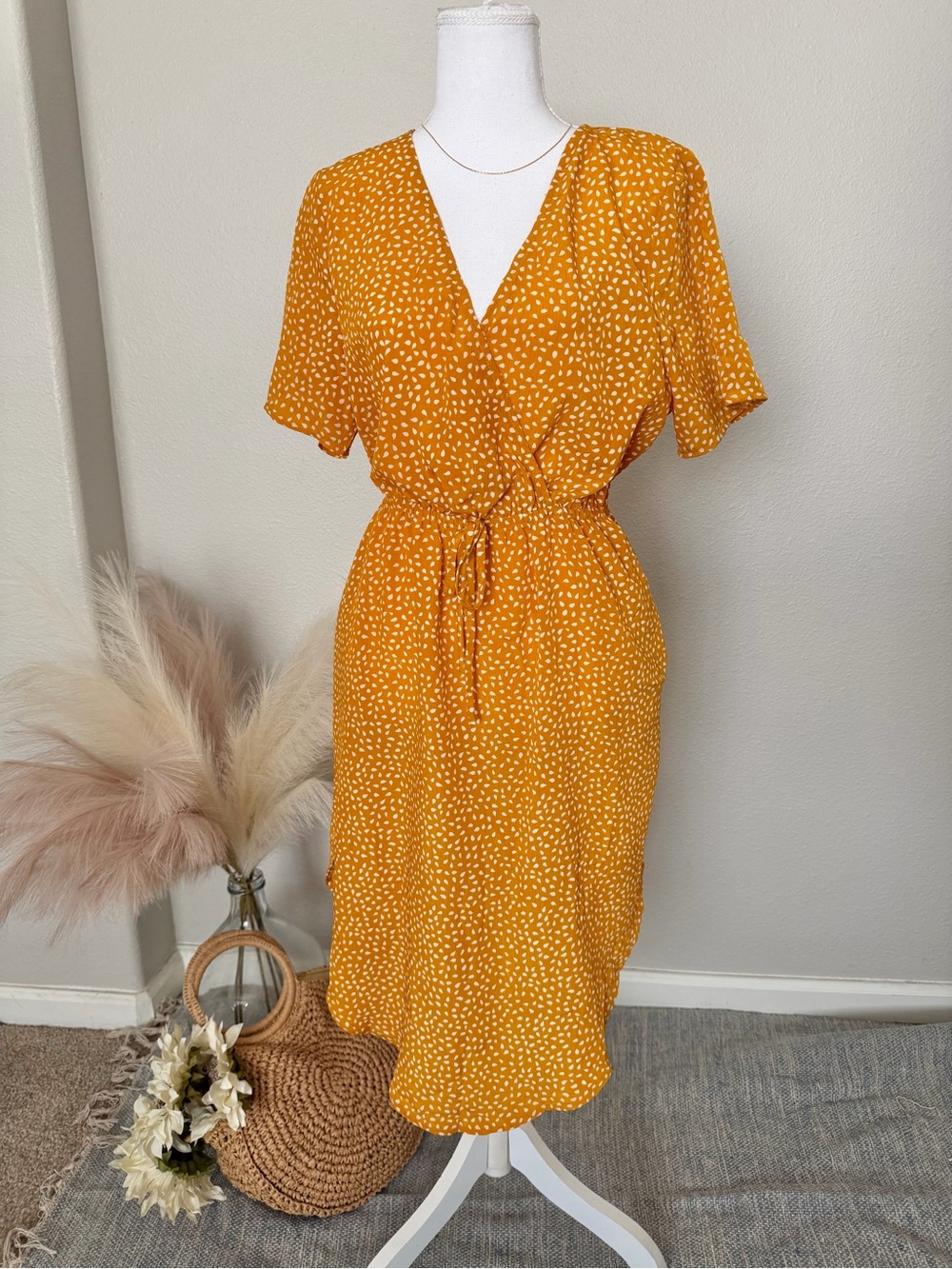 Cozy Co - Yellow Printed Garden Summer Dress - Picture 5 of 11